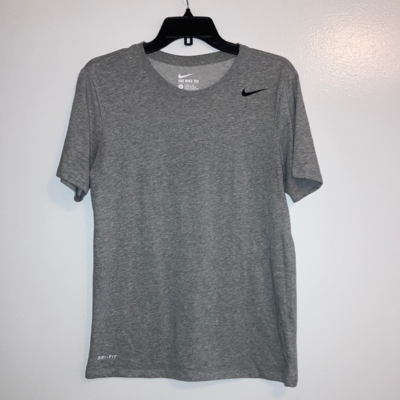 Nike Men’s Tee Gray Dri Fit Crew Neck Small - Picture 1 of 5